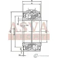 Подшипник ступицы колеса ASVA DAC42760038-35 0J0P6I 0 1269710945 - Изображение 2