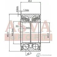Подшипник ступицы колеса ASVA DAC43820045 1269711021 B 2NEZD - Изображение 2