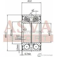 Подшипник ступицы колеса ASVA T 2WYV 1269711053 DAC45840045 - Изображение 2