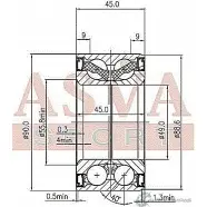 Подшипник ступицы колеса ASVA 1269711085 WD5 A96 DAC49900045 - Изображение 2