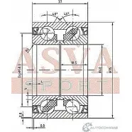 Подшипник ступицы колеса ASVA DACM40750037 1269711125 4 1GLY - Изображение 2