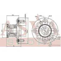 Ступица колеса ASVA HNWH-CF3A50R 1269714425 4OO6 TSW - Изображение 2