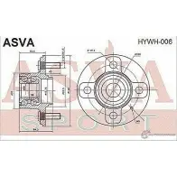 Ступица колеса ASVA HYWH-006 82F NA 1269715067 - Изображение 2