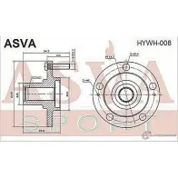 Ступица колеса ASVA HYWH-008 K25ASK O 1269715079 - Изображение 2