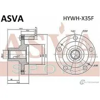 Ступица колеса ASVA EI WEAB 1269715139 HYWH-X35F - Изображение 2