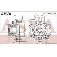 Ступица колеса ASVA 1269717965 MTWH-V75F K3 P17 - Изображение 2