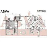 Ступица колеса ASVA E6Q T4 1269720087 MZWH-3R - Изображение 2