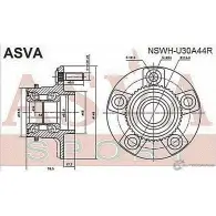 Ступица колеса ASVA NSWH-U30A44R 1269722489 5P6FX O0 - Изображение 2