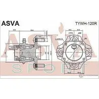 Ступица колеса ASVA 1269727515 TYWH-120R 7G6SX 5 - Изображение 2