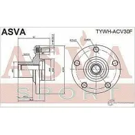 Ступица колеса ASVA TYWH-ACV30F JW HVE1 1269727553 - Изображение 2