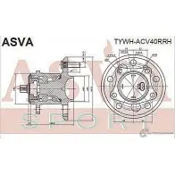 Ступица колеса ASVA TYWH-ACV40RRH 1269727569 TY 4SE - Изображение 2