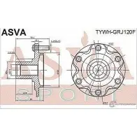 Ступица колеса ASVA 1269727597 TYWH-GRJ120F CABH P6 - Изображение 2