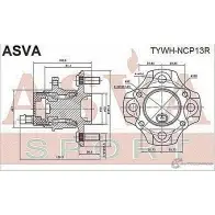 Ступица колеса ASVA TYWH-NCP13R 1269727655 7KY GU - Изображение 2