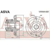 Ступица колеса ASVA 1269728865 VWWH-001 W 5RT6 - Изображение 2