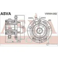 Ступица колеса ASVA SJX4 PC4 VWWH-002 1269728889 - Изображение 2