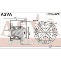 Ступица колеса ASVA 1269728967 VWWH-B5R 20W0 GB - Изображение 2