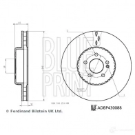 Тормозной диск BLUE PRINT Mercedes GLC (C253) 1 Купе 200 4-matic (253.343) 197 л.с. 2022 – 2024 SV2 OL3M ADBP430088