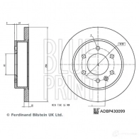 Тормозной диск BLUE PRINT HS Q4N ADBP430099 1438326042