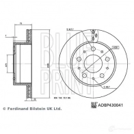 Тормозной диск BLUE PRINT ADBP430041 X 047WUV 1438326068 - Изображение 4