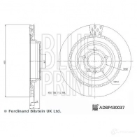 Тормозной диск BLUE PRINT QAN1L1 0 ADBP430037 1438326079 - Изображение 4