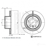 Тормозной диск BLUE PRINT ADBP430122 G4Y UO Mercedes G-Class (W463) 2 Внедорожник 5.5 G 63 AMG (4673) 544 л.с. 2012 – 2025