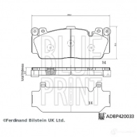 Тормозные колодки дисковые, комплект BLUE PRINT 1438399933 ADBP420033 RHQ 6Q - Изображение 3