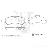 Тормозные колодки дисковые, комплект BLUE PRINT 1438400287 U7NXD Q ADBP420058