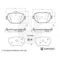 Тормозные колодки дисковые, комплект BLUE PRINT 1440183569 SK8 1EIH ADBP420067 - Изображение 2