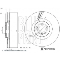 Тормозной диск BLUE PRINT ADBP430136 Mini Countryman (F60) 2 Хэтчбек John Cooper Works ALL4 306 л.с. 2019 – 2024 GE 7SS16