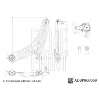 Рычаг подвески BLUE PRINT 1440184856 ADBP860069 0X FAM - Изображение 2