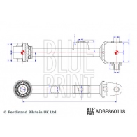 Рычаг подвески BLUE PRINT 1440184894 E1 PG5 ADBP860118