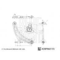 Рычаг подвески BLUE PRINT Nissan X-Trail (T32) 3 Кроссовер 2.0 (T32) 144 л.с. 2014 – 2025 ADBP860155 W JV0Q