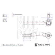 Рулевой наконечник BLUE PRINT 1440184180 ADBP870078 F BP76N