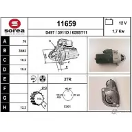 Стартер EAI 116 59 2795623 3911D 11659