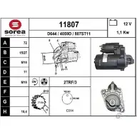Стартер EAI 11807 Ford Fiesta 4 (DX, JA, JB) Хэтчбек 1.3 i 60 л.с. 1995 – 2002 4059D 1 1807