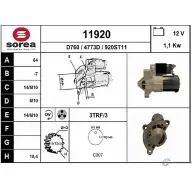 Стартер EAI 4773D 11920 Peugeot 206 1 (2AC) Хэтчбек 2.0 S16 135 л.с. 1999 – 2000 1192 0