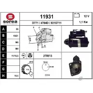 Стартер EAI Fiat Multipla (186) 1 Минивэн 1.6 16V GPL 103 л.с. 2001 – 2010 1 1931 4784D 11931