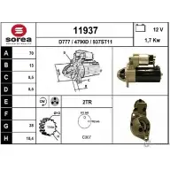 Стартер EAI 11937 Mercedes B-Class (W245) 1 Хэтчбек 2.0 B 200 CDI (2408) 136 л.с. 2005 – 2011 4790D 1 1937