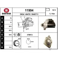 Стартер EAI 11994 Ford KA 1 (CCQ, RB) Хэтчбек 1.3 i 70 л.с. 2002 – 2008 4847D 119 94