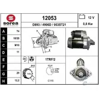 Стартер EAI 12053 12053 053S T21 Toyota Corolla (E120) 9 Хэтчбек 1.8 VVTL i TS (ZZE123) 224 л.с. 2005 – 2007