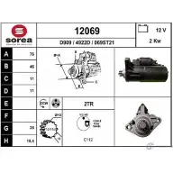 Стартер EAI Volkswagen Passat (B6) 4 Универсал 3.2 FSI 4motion 250 л.с. 2005 – 2010 12069 12069 069S T21