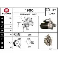 Стартер EAI 12090 090ST2 1 12090 Volkswagen LT (2DB, 2DE, 2DK) 2 Автобус 2.8 TDI 158 л.с. 2001 – 2006