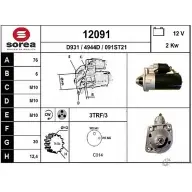 Стартер EAI 12091 Ford Focus 2 Седан 1.8 TDCi 115 л.с. 2005 – 2012 0 91ST21 12091