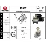 Стартер EAI 0 92ST21 12092 Mitsubishi Pajero 2 (V3, V2, V4) Внедорожник 2.8 TD (V46W. V26W) 125 л.с. 1994 – 1999 12092