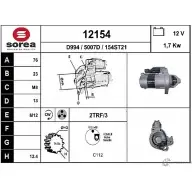 Стартер EAI 12154 154ST21 Audi A6 (C4) 1 Седан 4.2 S6 Plus Quattro 326 л.с. 1996 – 1997 12 154