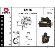 Стартер EAI 166ST21 12166 121 66 Fiat Linea (323) 1 2006 – 2018