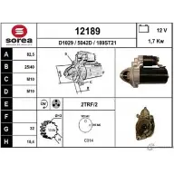 Стартер EAI 1218 9 Mercedes C-Class (S203) 2 Универсал 2.2 C 200 CDI (2007) 122 л.с. 2003 – 2007 189ST21 12189