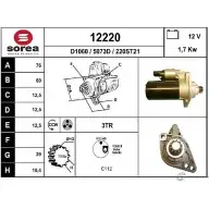 Стартер EAI Volkswagen Caddy (2KA, 2KH, 2CA, 2CH) 3 Фургон 2.0 SDI 70 л.с. 2004 – 2010 1 2220 12220 220ST21