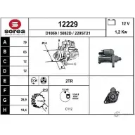 Стартер EAI 229ST21 12229 Seat Ibiza (6J5, 6P1) 4 Хэтчбек 1.0 TSI 110 л.с. 2015 – 2024 12 229