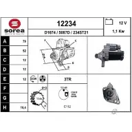 Стартер EAI 122 34 Volkswagen Tiguan (AD1) 2 Кроссовер 1.4 TSI 125 л.с. 2016 – 2024 12234 234ST21